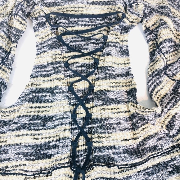 Neon Buddha Like New Boho Lagenlook Open Front Long Line Sweater Cardigan Vest S - Picture 3 of 10